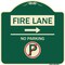 Signmission Fire Lane No Parking Heavy-Gauge Aluminum Architectural Sign, 18" x 18", G-1818-24011 A-DES-G-1818-24011 - alternate 1